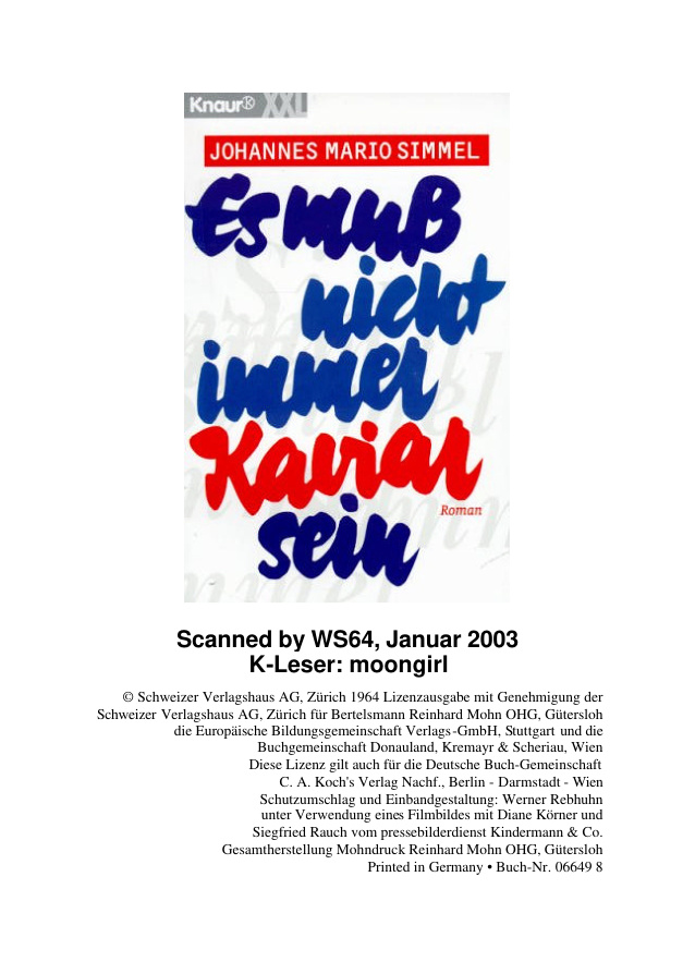 Es muss nicht immer Kaviar sein German Edition Simmel Johannes Mario Kitap Kapağı