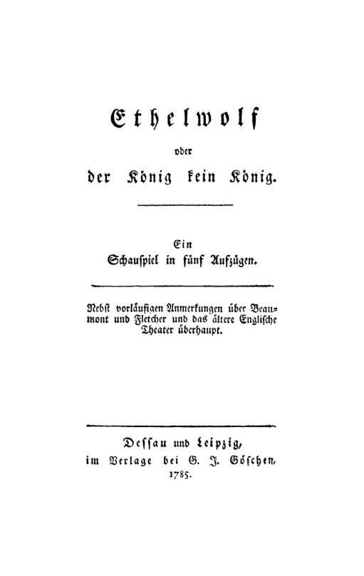 Ethelwolf oder der Konig kein Konig German Edition L F Huber Kitap Kapağı