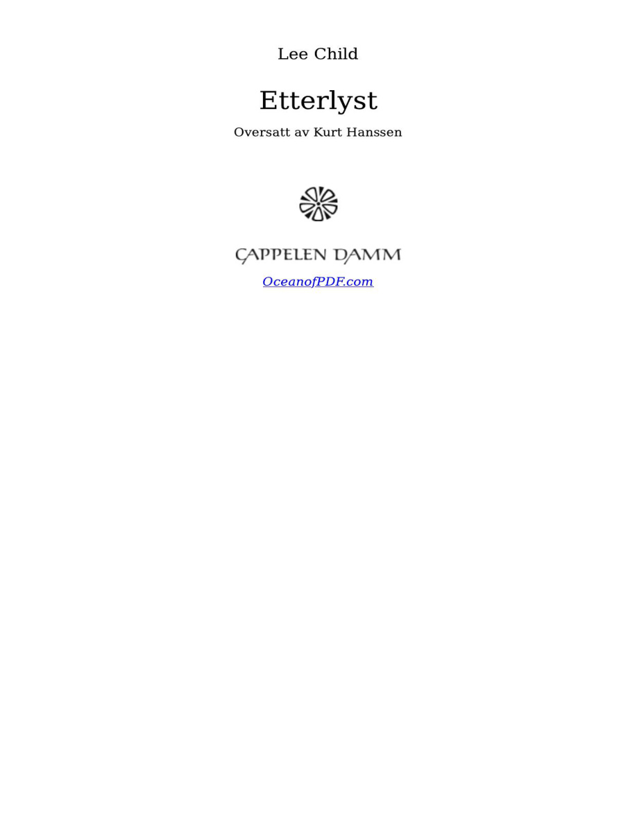 Etterlyst Norwegian Edition Lee Child Kitap Kapağı