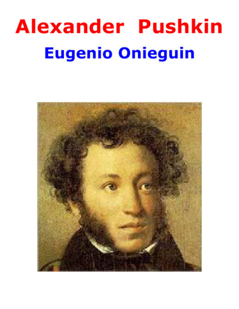 Eugenio Oneguin Spanish Edition Alexander Pushkin Kitap Kapağı