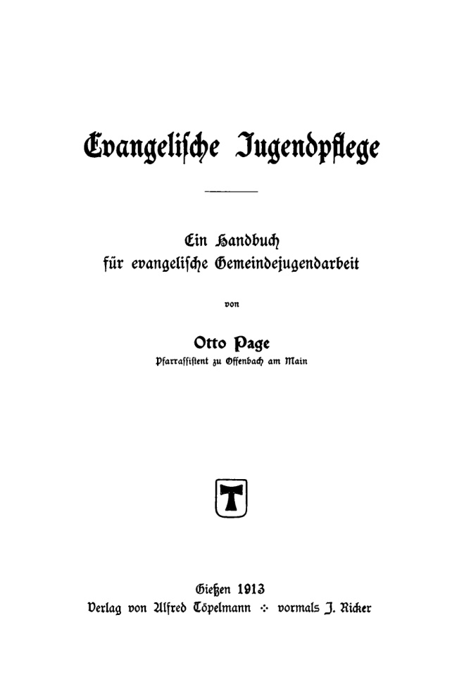Evangelische Jugendpflege German Edition Otto Page Kitap Kapağı