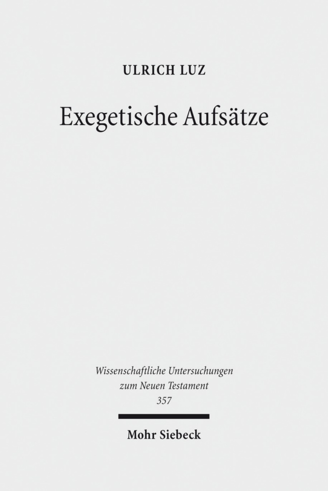 Exegetische Aufsatze German Edition Ulrich Luz Kitap Kapağı