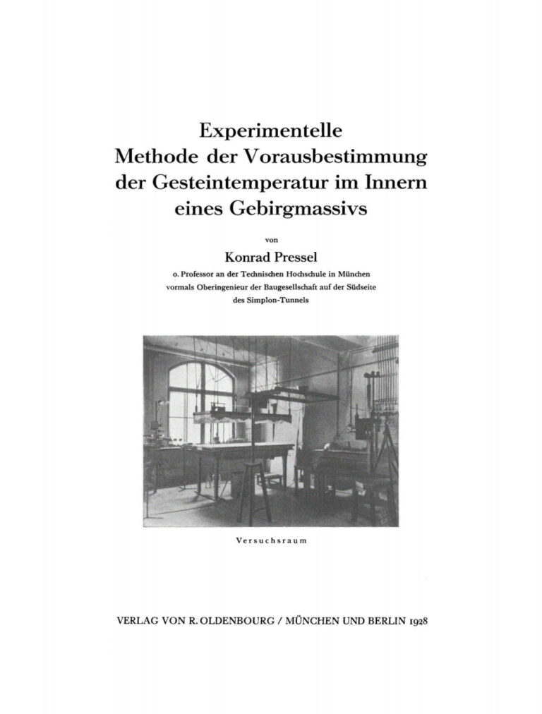 Experimentelle Methode der Vorausbestimmung der Gesteintemperatur im Innern eines Gebirgmassivs German Edition Konrad Pressel Kitap Kapağı