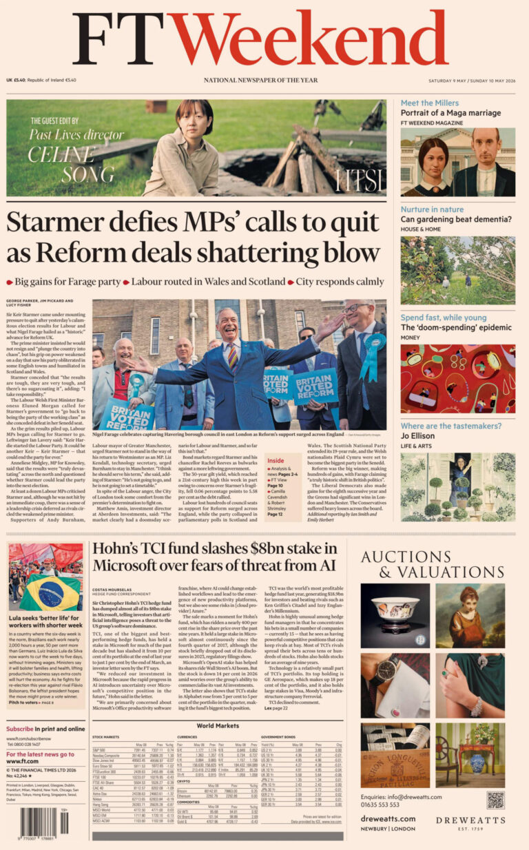 FT Weekend UK 0910 May 2026 FT Weekend UK Kitap Kapağı