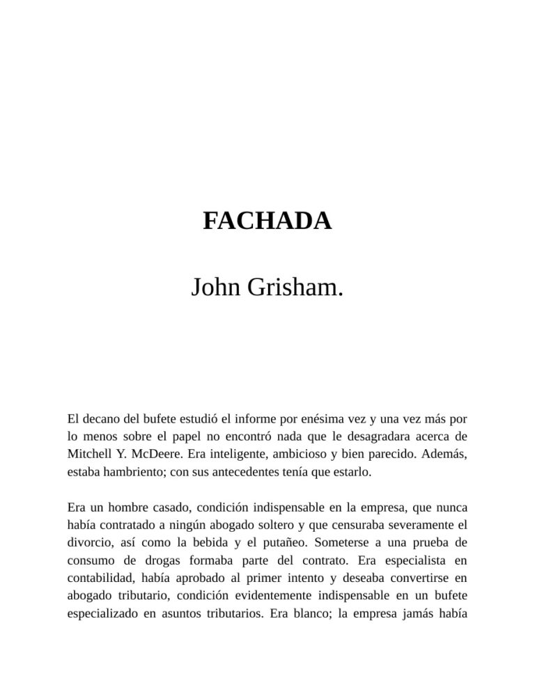 Fachada John Grisham Kitap Kapağı