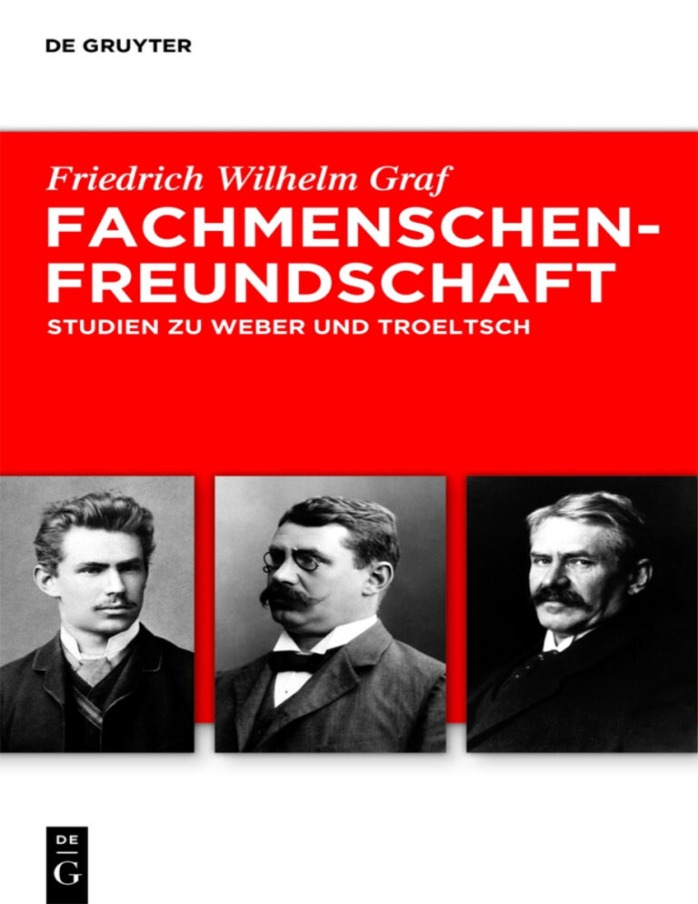 Fachmenschenfreundschaft German Edition Friedrich Wilhelm Graf Kitap Kapağı