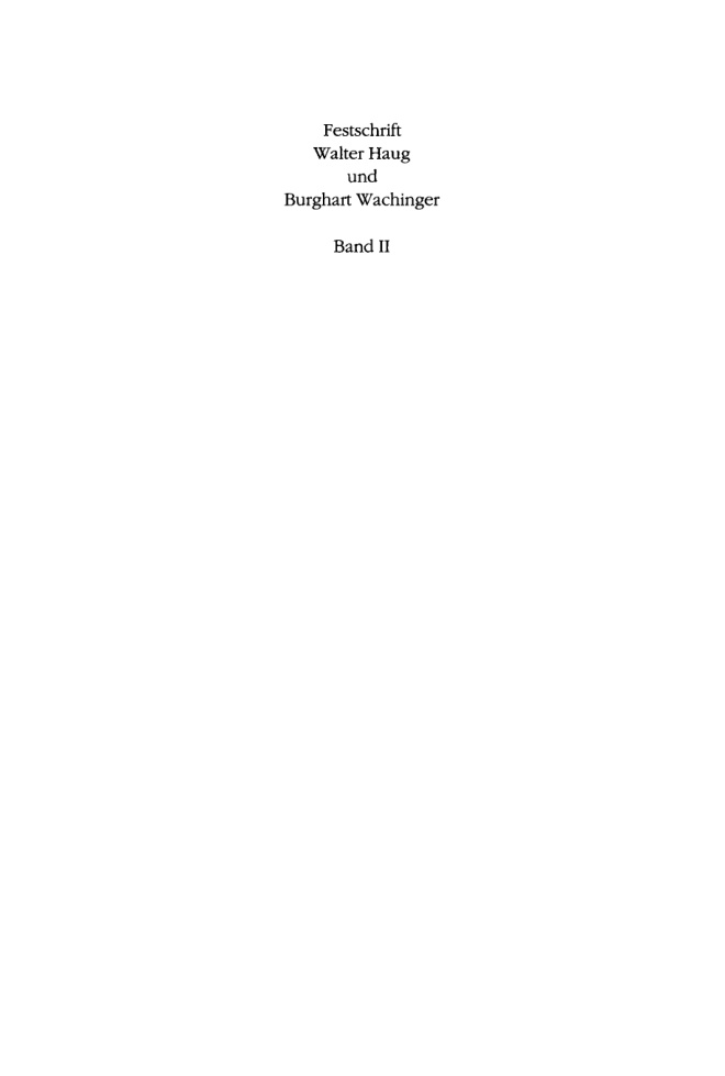 Festschrift Walter Haug und Burghart Wachinger German Edition Johannes Janota Kitap Kapağı