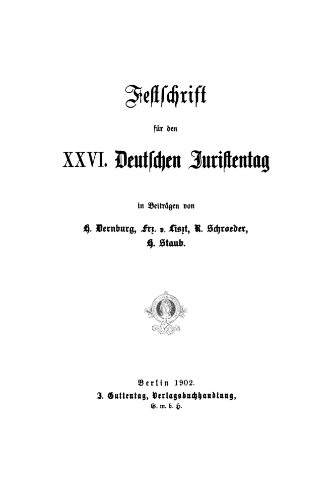 Festschrift fur den 26 Deutschen Juristentag German Edition H Dernburg Kitap Kapağı