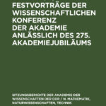 Festvortrage der wissenschaftlichen Konferenz der Akademie anlasslich des 275 German Edition Heinrich Scheel Kitap Kapağı