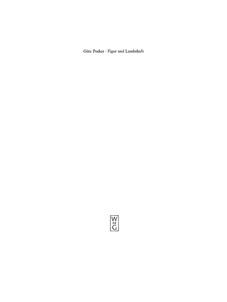 Figur und Landschaft German Edition Gotz Pochat Kitap Kapağı