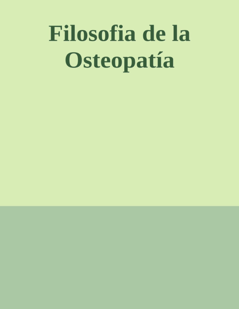 Filosofia de la Osteopatia Spanish Edition Andrew Taylor Still Kitap Kapağı