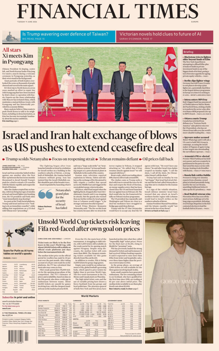 Financial Times Europe 09 June 2026 Financial Times Europe Kitap Kapağı