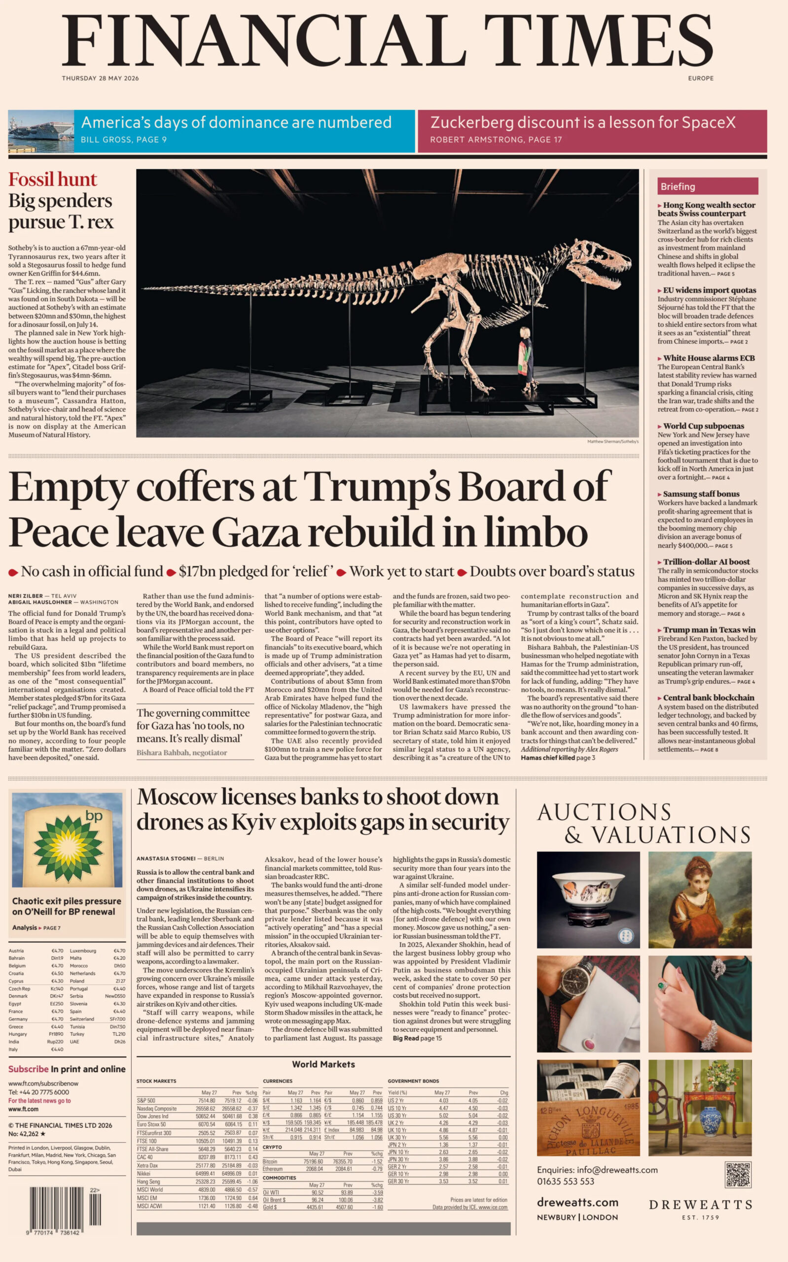 Financial Times Europe 28 May 2026 Financial Times Europe Kitap Kapağı