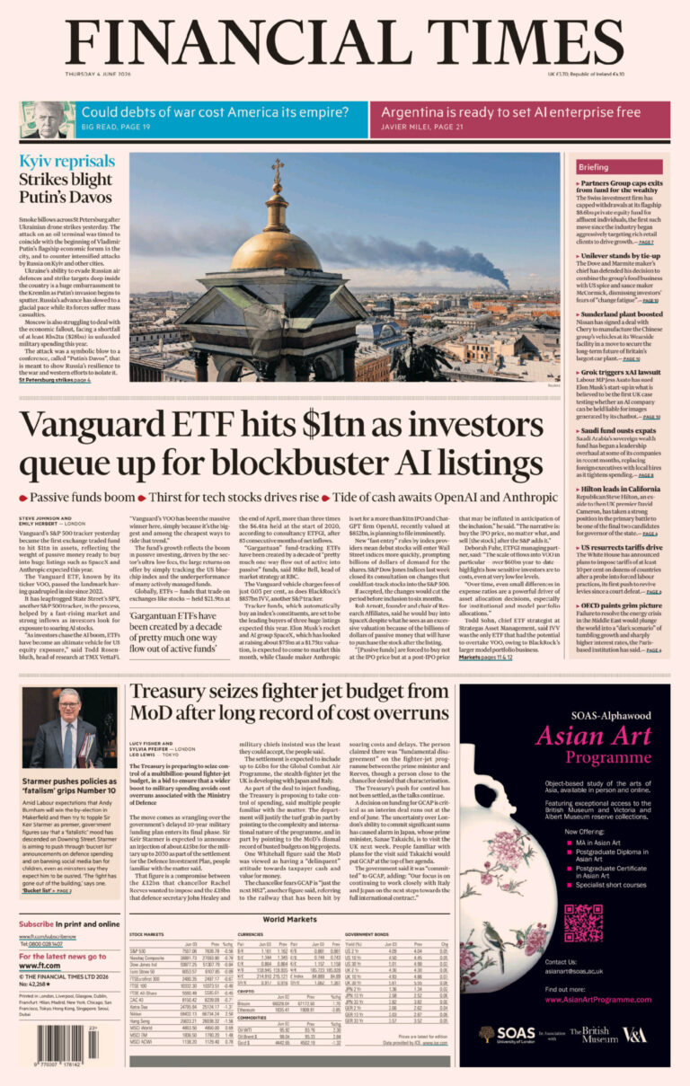 Financial Times UK 04 June 2026 Financial Times UK Kitap Kapağı