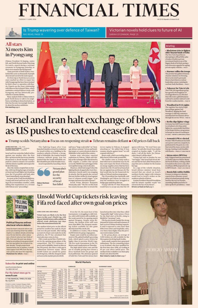 Financial Times UK 09 June 2026 Financial Times UK Kitap Kapağı