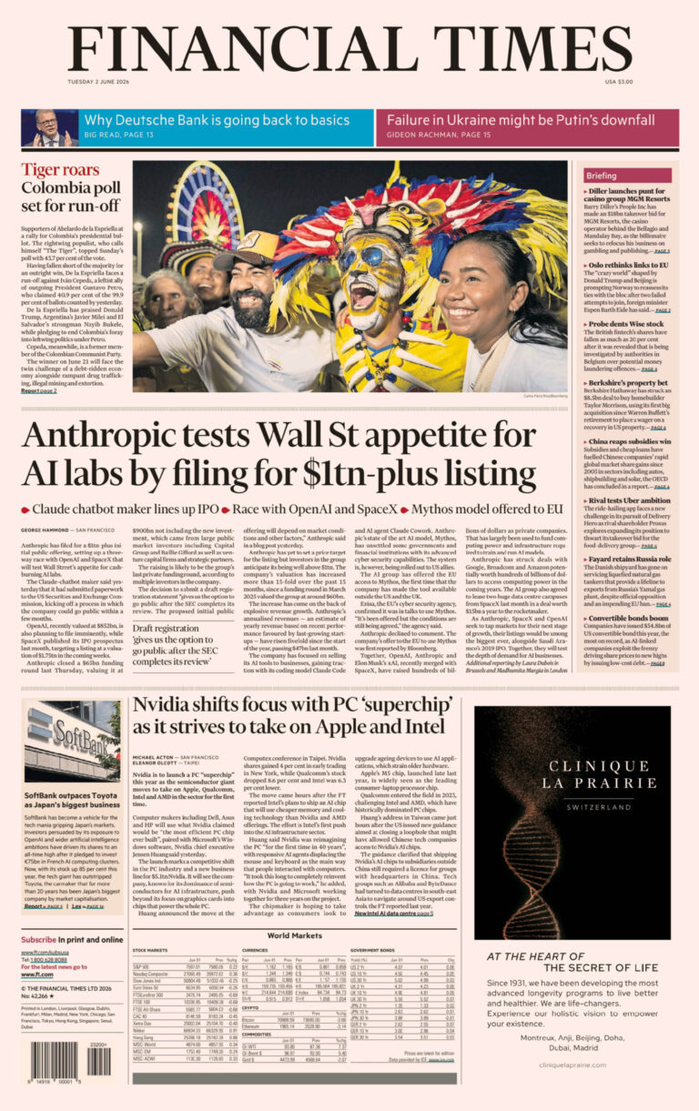 Financial Times USA 02 June 2026 Financial Times USA Kitap Kapağı
