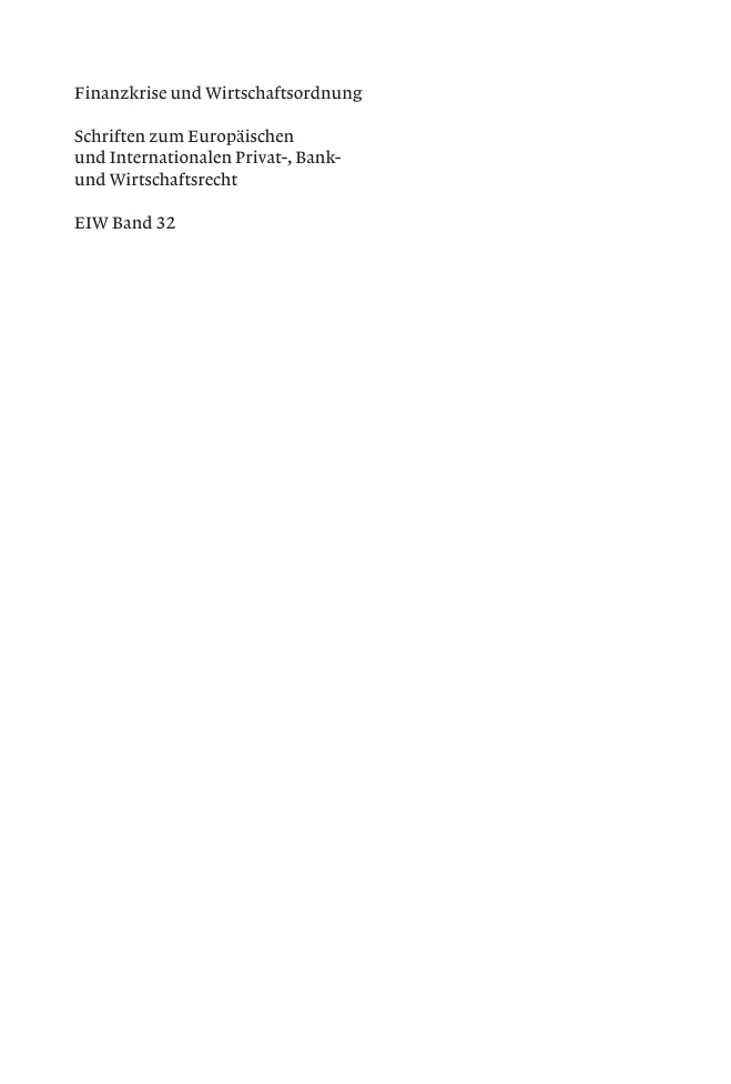 Finanzkrise und Wirtschaftsordnung German Edition Stefan Grundmann Kitap Kapağı