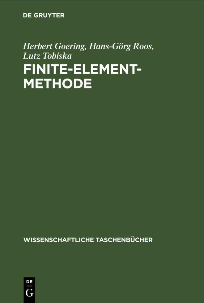 Finite Element Methode German Edition Herbert Goering Kitap Kapağı