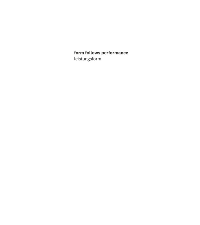 Form Follows Performance Leistungsform German Edition Helmut C Schulitz Kitap Kapağı