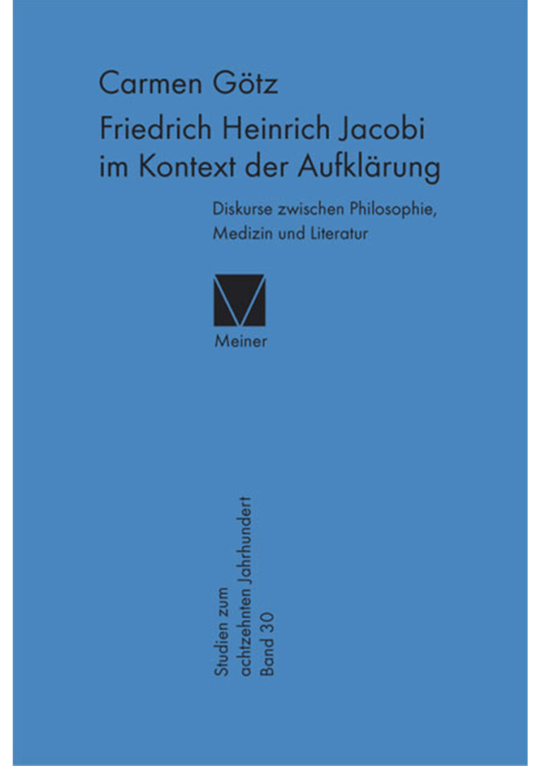 Friedrich Heinrich Jacobi im Kontext der Aufklarun German Edition Carmen Gotz Kitap Kapağı