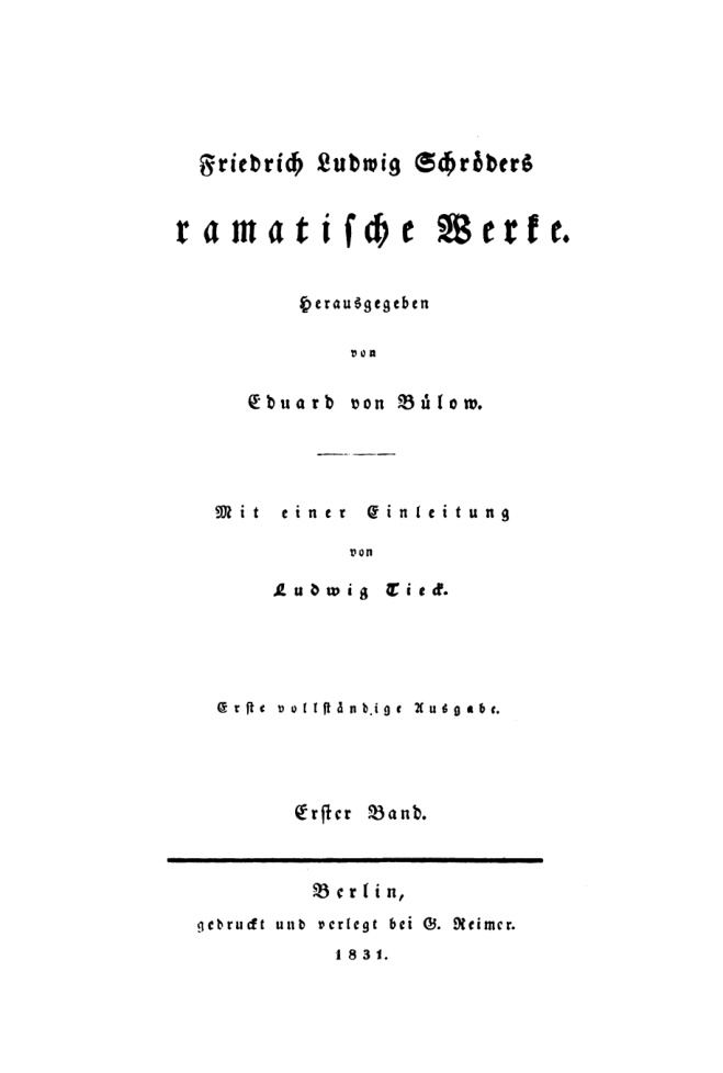 Friedrich Ludwig Schröders Dramatische Werke (Band 1) PDF Download