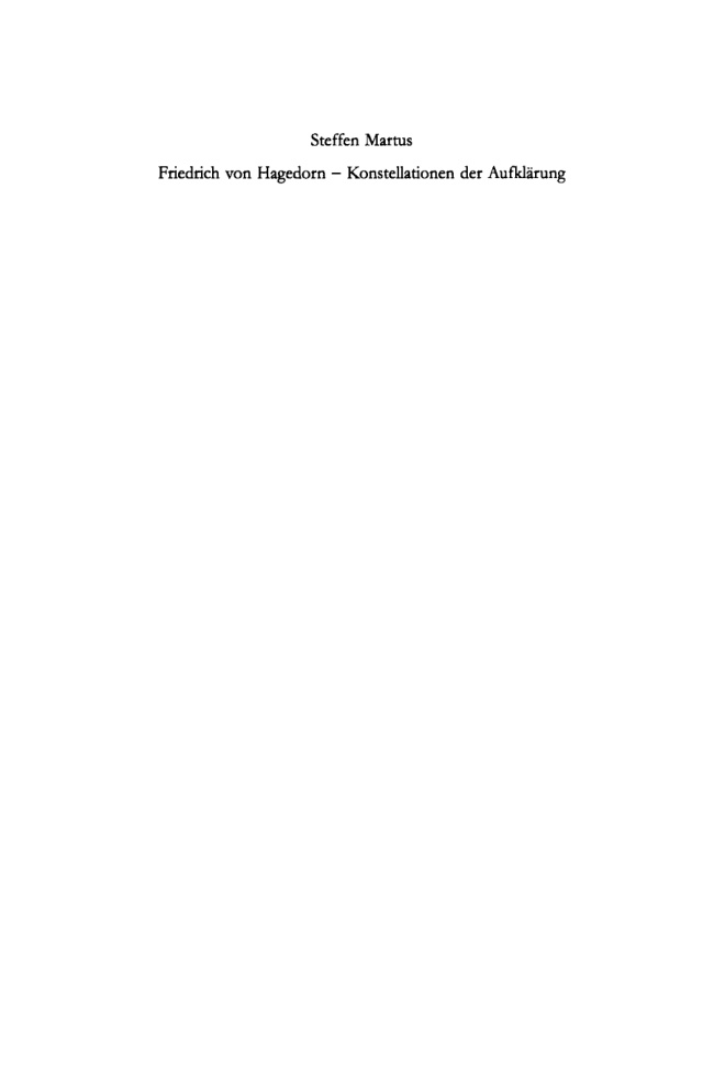 Friedrich von Hagedorn: Konstellationen der Aufklärung PDF Download