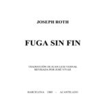 Fuga sin fin Spanish Roth Josep Kitap Kapağı