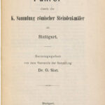 Fuhrer durch die K Sammlung romischer Steindenkmaler zu Stuttgart German Edition Gustav Sixt Kitap Kapağı