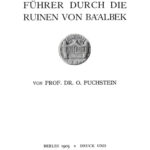 Fuhrer durch die Ruinen von Baalbek German Edition O Puchstein Kitap Kapağı