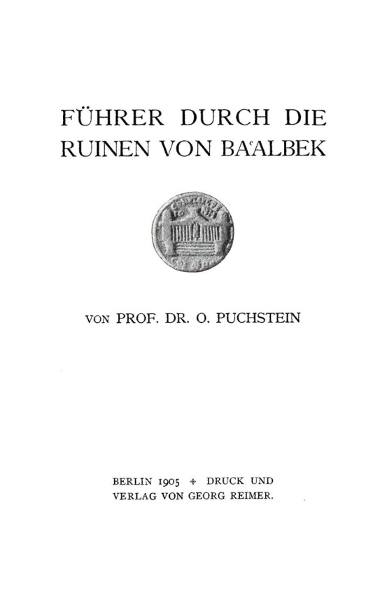 Führer durch die Ruinen von Baalbek PDF Download