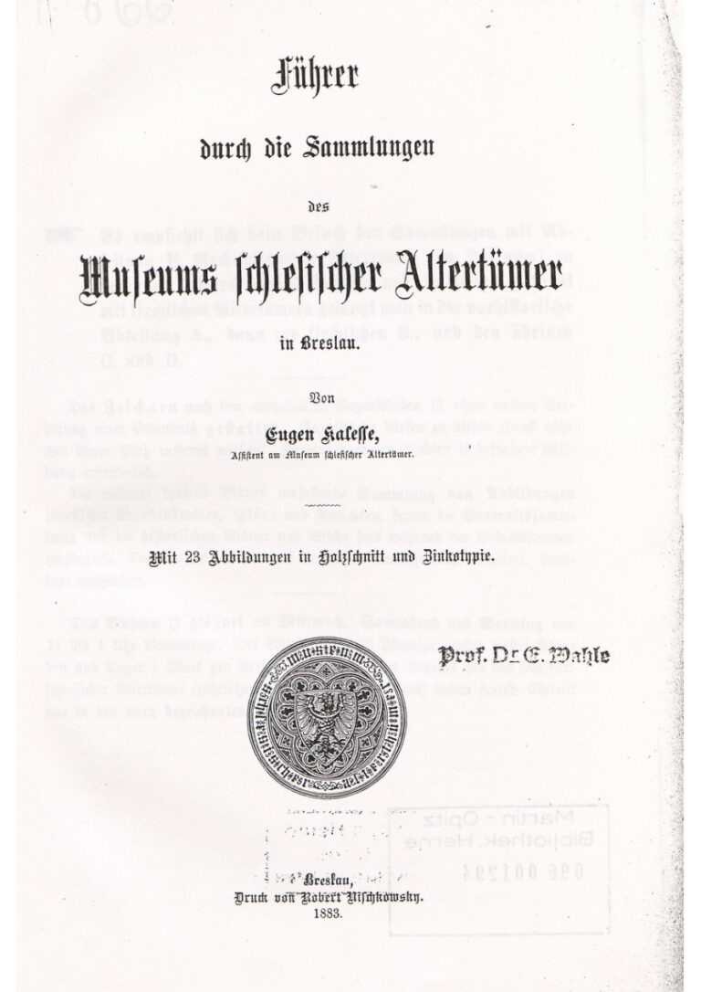 Fuhrer durch die Sammlungen des Museums schlesischer Altertumer in Breslau German Edition Eugen Kaselle Kitap Kapağı