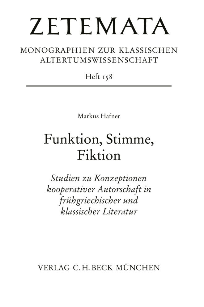 Funktion Stimme Fiktio German Edition Markus Hafner Kitap Kapağı