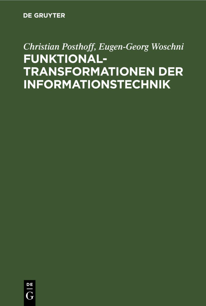 Funktionaltransformationen der Informationstechnik PDF Download