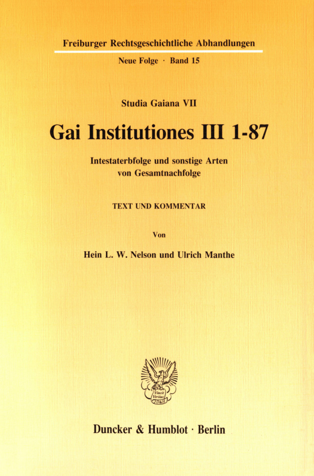 Gai Institutiones III 1-87 PDF Download