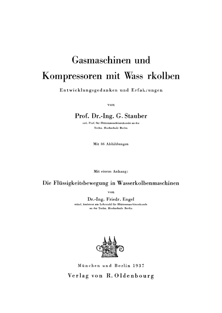 Gasmaschinen und Kompressoren mit Wasserkolben PDF Download