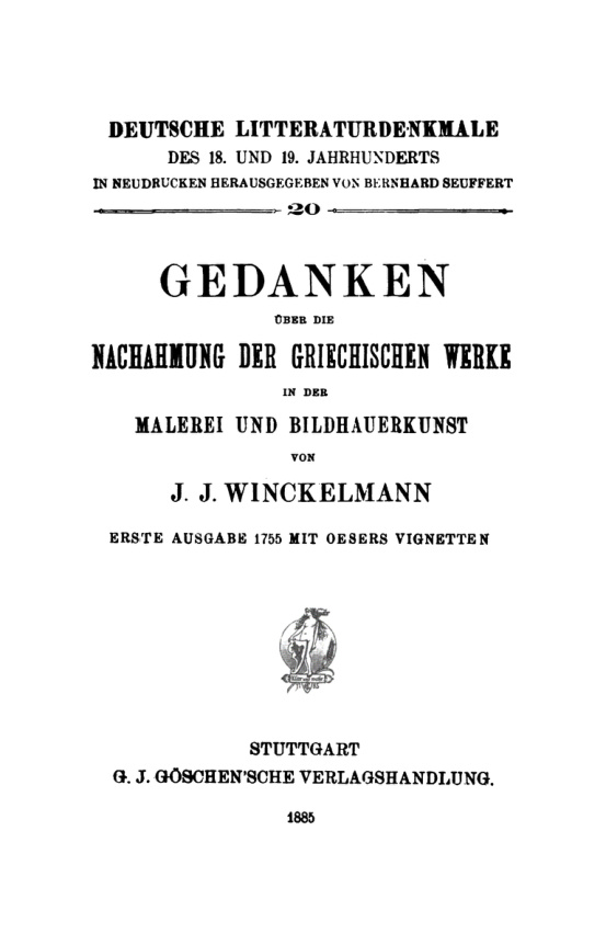 Gedanken über die Nachahmung der griechischen Werke in der Malerei und Bildhauerkunst PDF Download