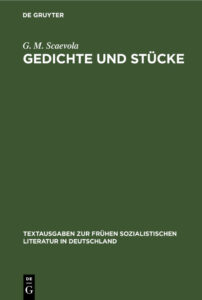 Gedichte und Stucke German Edition G M Scaevola Kitap Kapağı