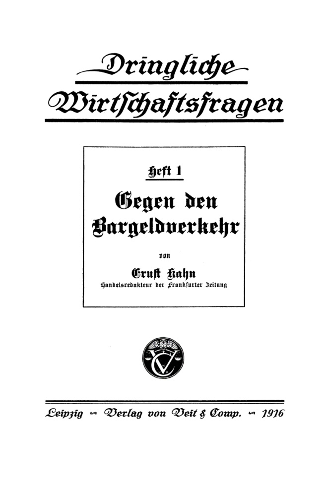 Gegen den Bargeldverkehr PDF Download