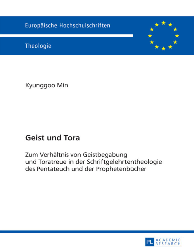 Geist und Tora German Edition Kyunggoo Min Kitap Kapağı