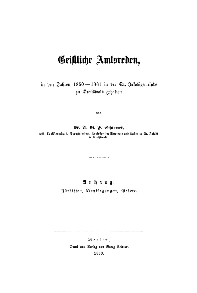 Geistliche Amtsreden in den Jahren 1850-1861 in der St. Jakobigemeinde zu Greifswald gehalten PDF Download