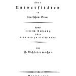 Gelegentliche Gedanken uber Universitaten in deutschem Sinn German Edition Friedrich Schleiermacher Kitap Kapağı