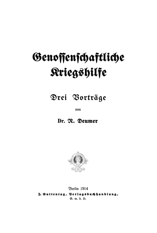 Genossenschaftliche Kriegshilfe PDF Download