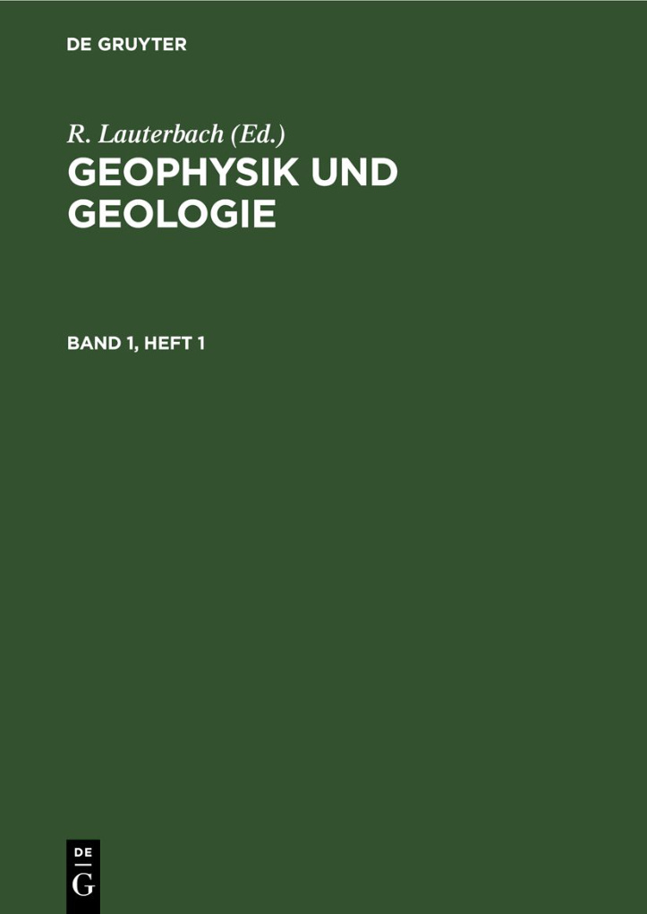 Geophysik und Geologie PDF Download