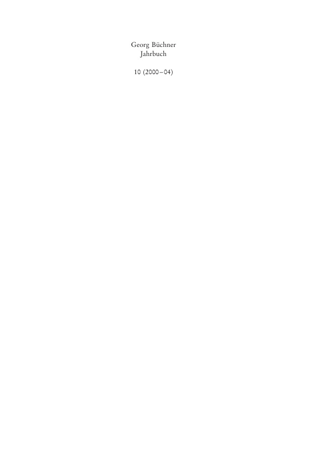Georg Büchner Jahrbuch (2000-2004) PDF Download