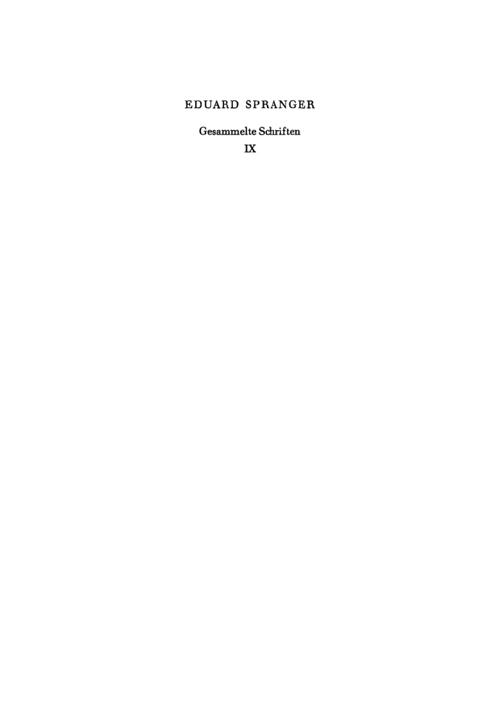 Gesammelte Schriften German Edition Eduard Spranger Kitap Kapağı
