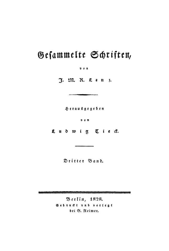 Gesammelte Schriften Band 3 German Edition J M R Lenz Kitap Kapağı