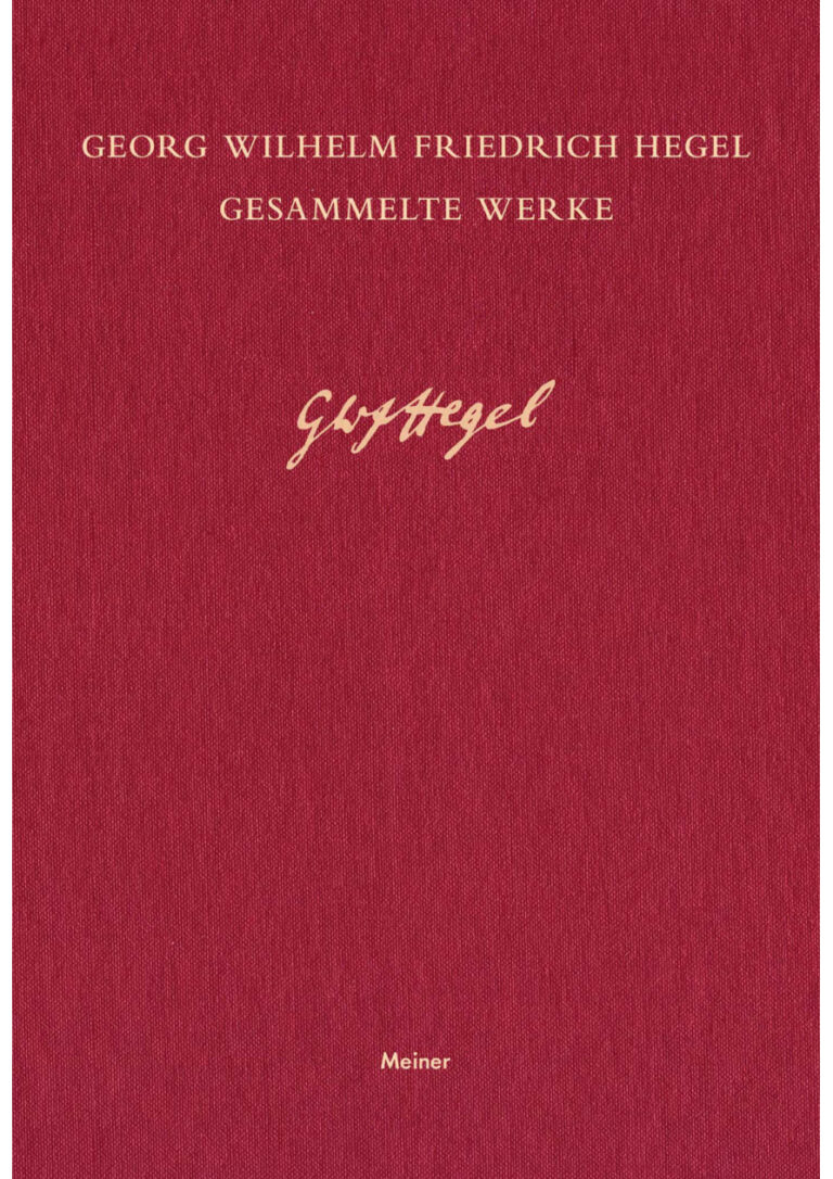 Gesammelte Werk German Edition Georg Wilhelm Friedrich Hegel Kitap Kapağı