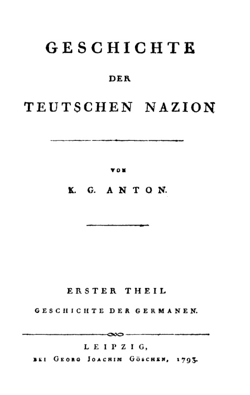 Geschichte der Teutschen Nazion Theil 1 German Edition K G Anton Kitap Kapağı
