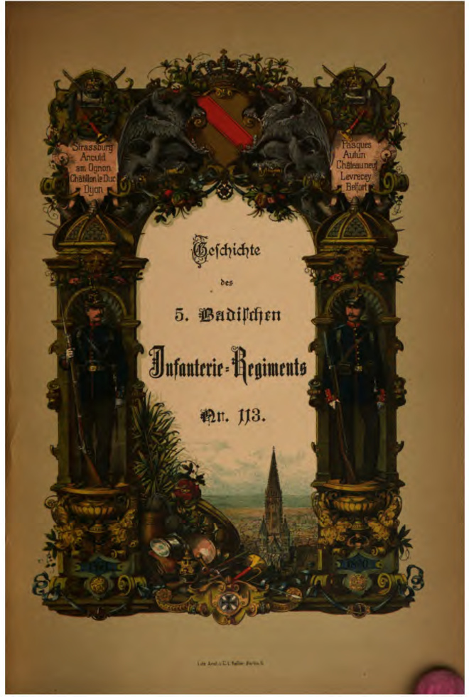 Geschichte des 5 Badischen Infanterie Regiments Nr 113 German Edition Wilhelm Schilling von Canstatt Kitap Kapağı