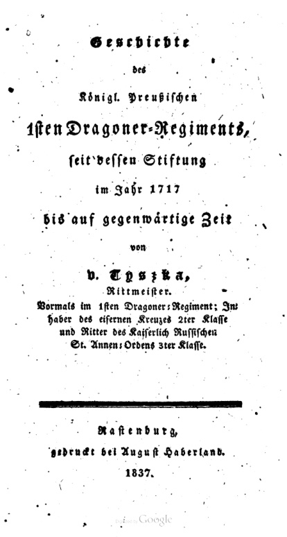 Geschichte des Konigl German Edition Karl Wilhelm von Tyszka Kitap Kapağı